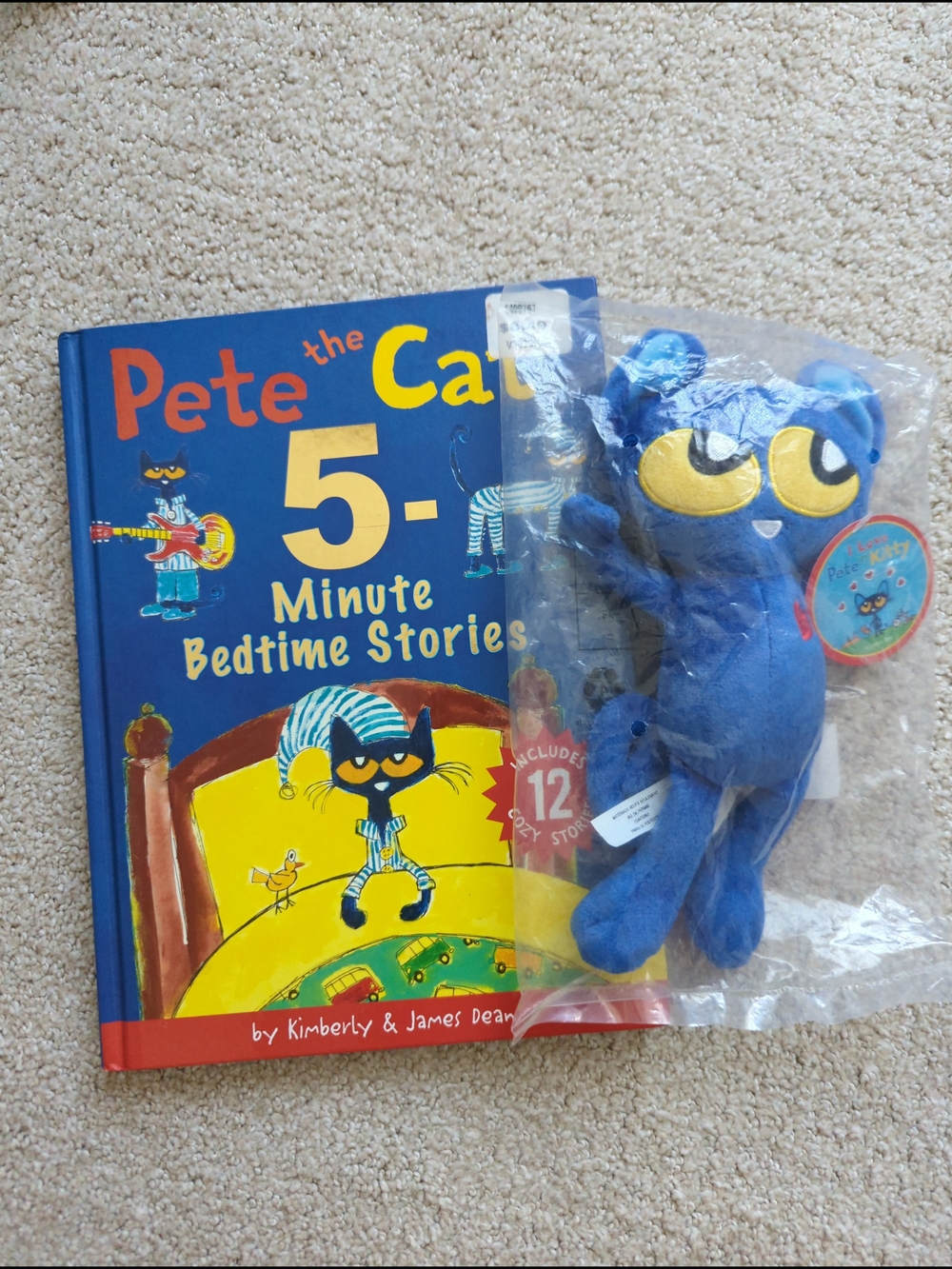Pete the Cat 5-Minute Bedtime Stories Book with Pete Plush